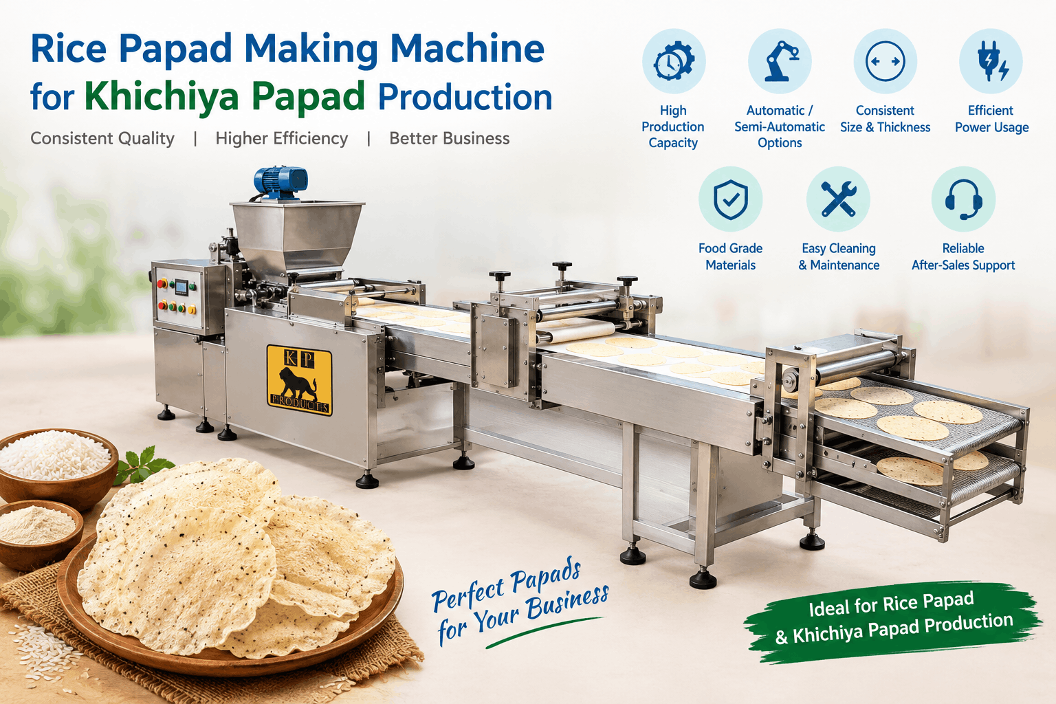 How to Choose the Best Machine for Rice & Khichiya Papad Production