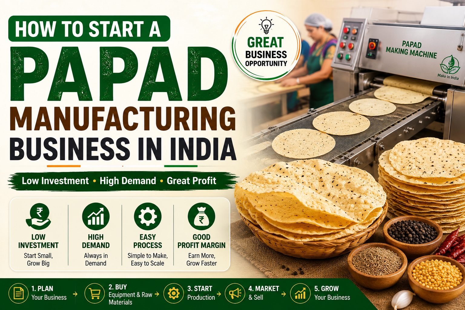 How to Start a Papad Manufacturing Business in India