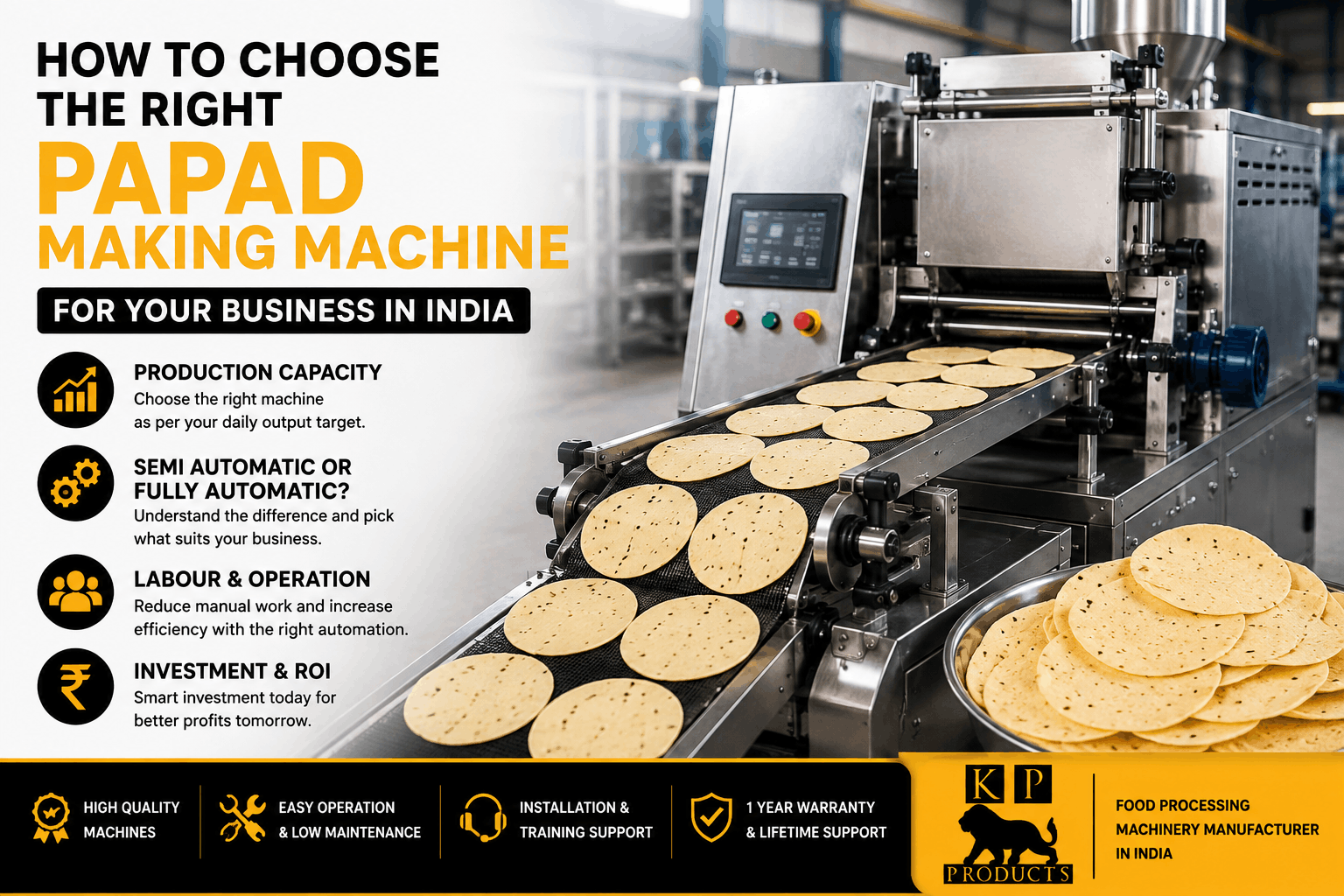 How to Choose the Right Papad Making Machine for Your Business in India